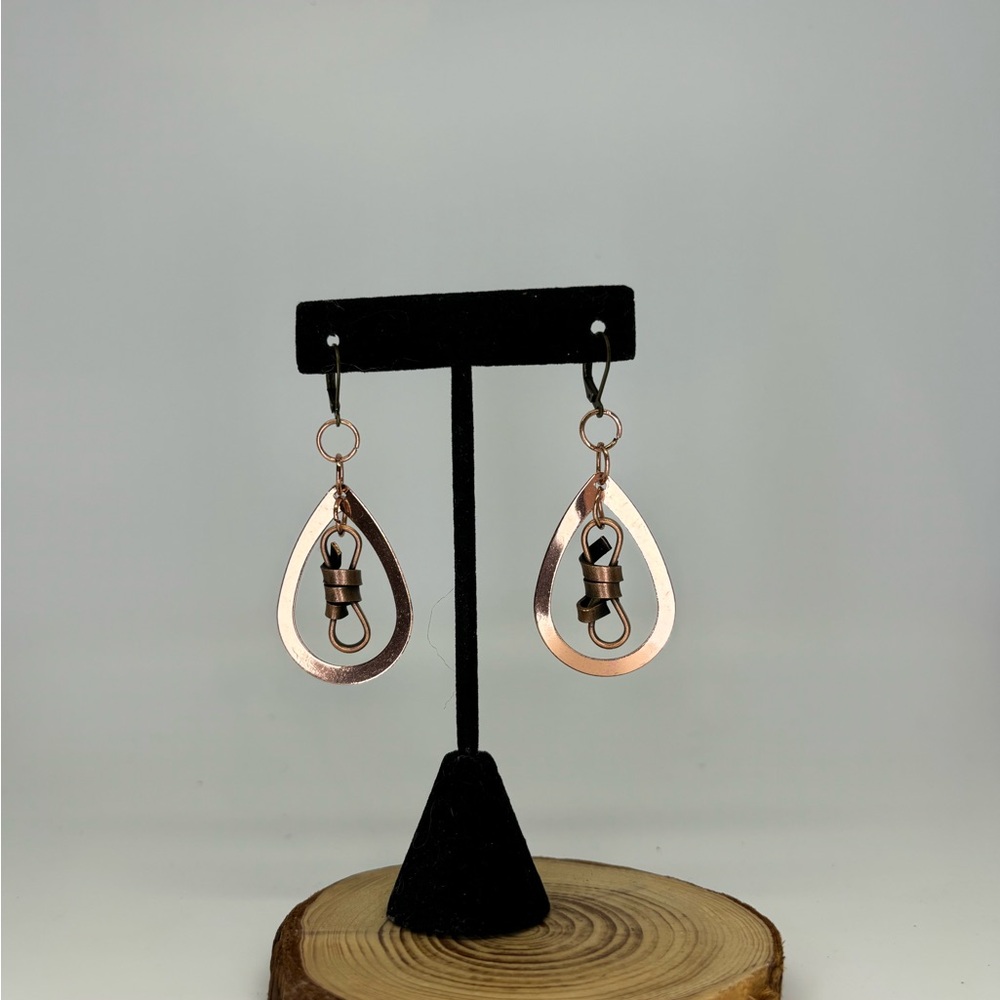 Multi Use Copper Tone Earrings